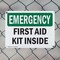 Signmission First Aid Kit Inside, 18 in W x Rectangle, Plastic OS-2PACK-EM-P-1218-L-10371 - alternate 5
